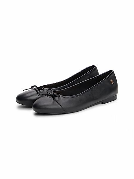 Tommy Hilfiger Ballerina "TOE CAP LEATHER BALLERINA", Businesschuh, Schlupf günstig online kaufen
