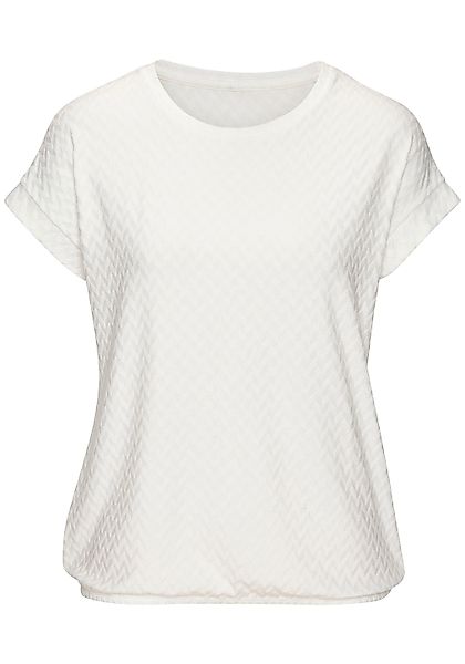 Vivance Kurzarmshirt "mit modischem Jacquard-Muster" aus hochwertiger Quali günstig online kaufen