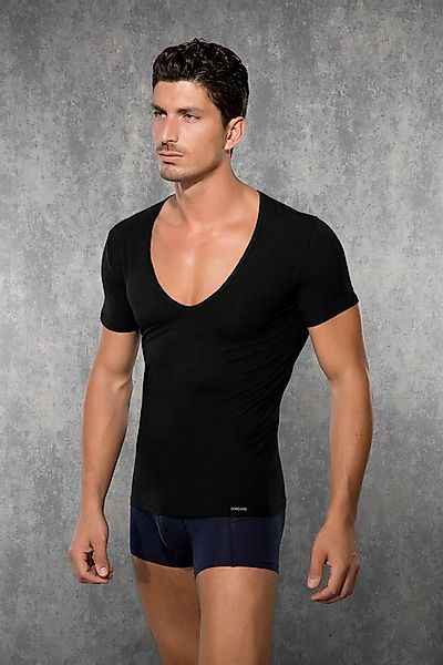 DOREANSE V-Shirt Herren Slim Fit T-Shirt mit tiefem V-Ausschnitt 2820 günstig online kaufen