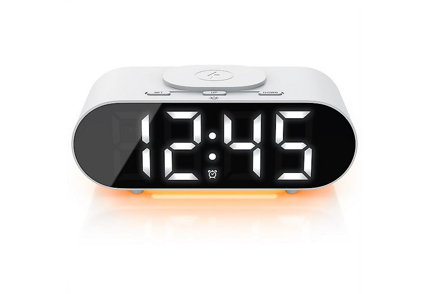 BEARWARE Wecker mit Netzteil & Akku, 3 Alarmzeiten, mit Beleuchtung & QI La günstig online kaufen