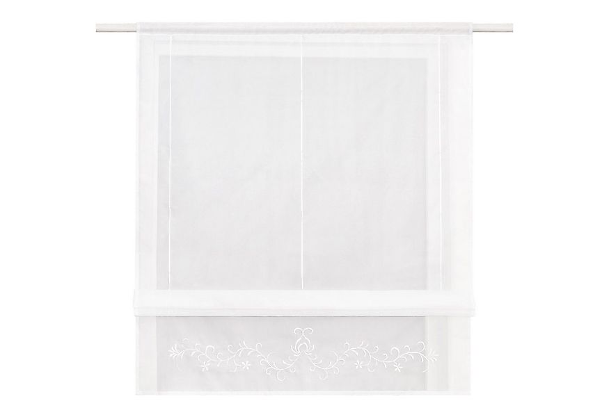 Joyswahl Raffrollo, mit Stangendurchzug, Voile Raffgardinen mit Tunnelzug B günstig online kaufen