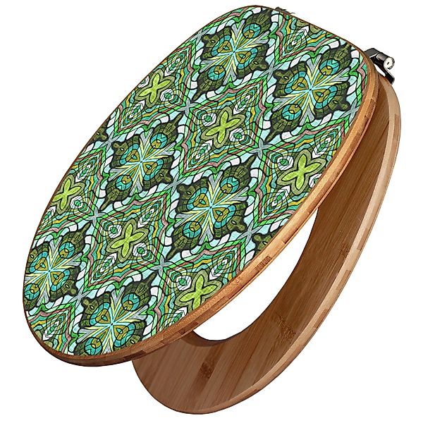 Banjado Design WC Sitz Bambus Toilettendeckel Toilettensitz Bambus Holz Klo günstig online kaufen