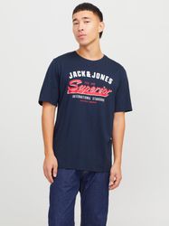 Jack & Jones Rundhalsshirt "JJELOGO TEE SS O-NECK 2 COL SS25 SN", mit Logo günstig online kaufen