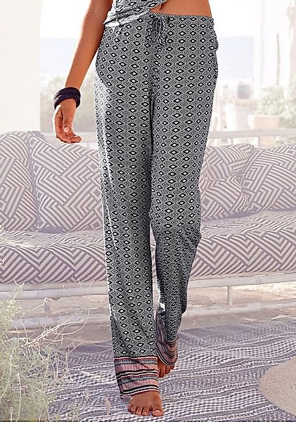 Vivance Dreams Schlafhose (1-teilig) in schönem Ethno-Design günstig online kaufen