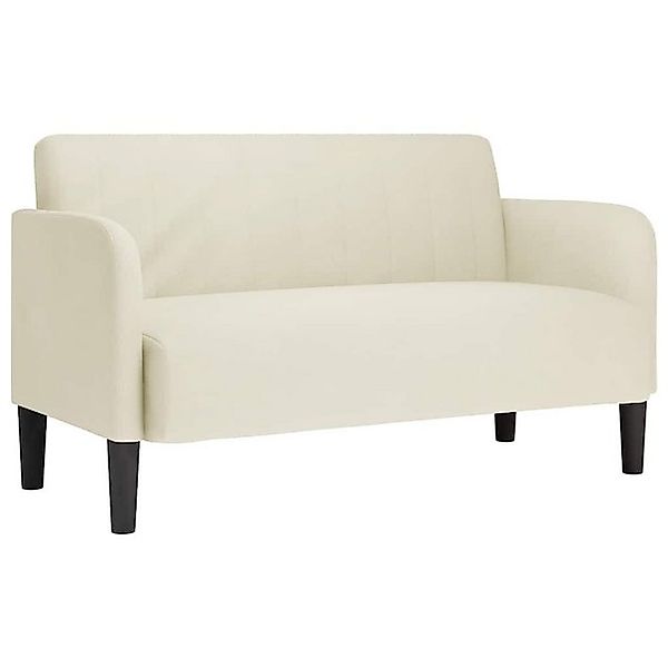 vidaXL Sofa Zweisitzer-Sofa Creme 109 cm Samt günstig online kaufen