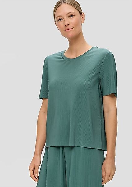 s.Oliver Kurzarmshirt T-Shirt mit Plisseefalten günstig online kaufen