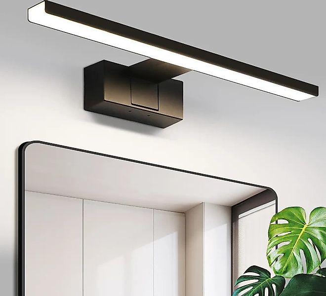 Nettlife LED Spiegelleuchte 30/40/60CM Schwarz Sipegellampe günstig online kaufen