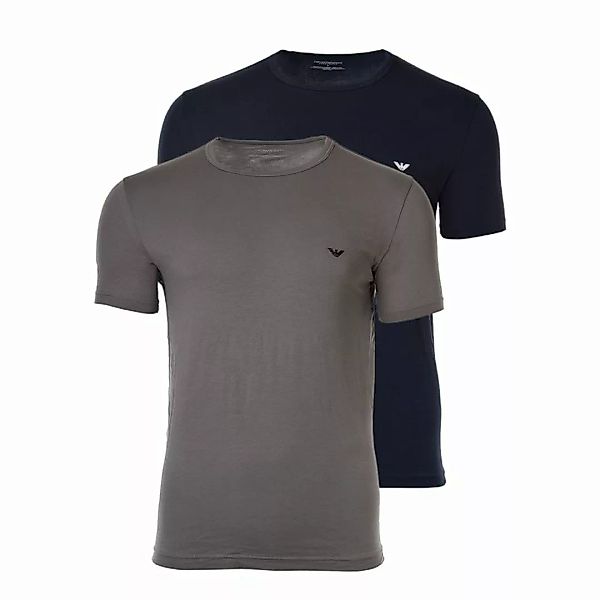 EMPORIO ARMANI Herren T-Shirt 4er Pack - Crew Neck, Rundhals, Halbarm (2x 2 günstig online kaufen