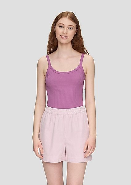 QS Muskelshirt T-Shirt Ärmelloses Top mit Rippstruktur günstig online kaufen