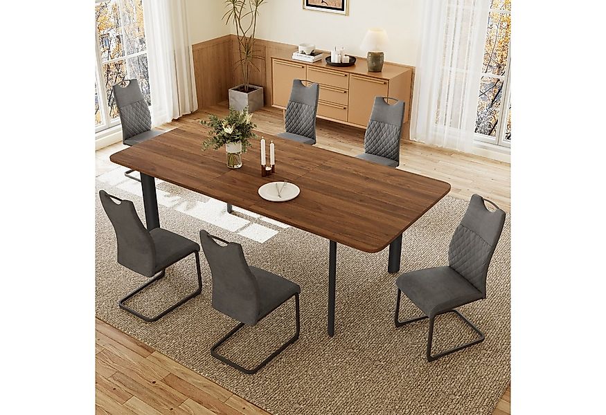 Jiexi Essgruppe Esstisch Mit 4-8 Stühlen Set, Essgruppe Tisch Ausziehbar 16 günstig online kaufen