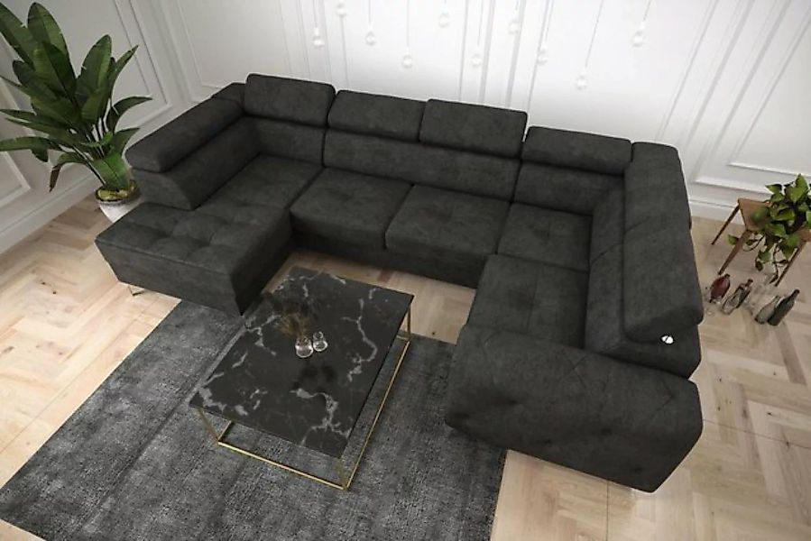 JVmoebel Ecksofa Wohnlandschaft Sofa Couch Polster Ecke Textil Kunstleder, günstig online kaufen