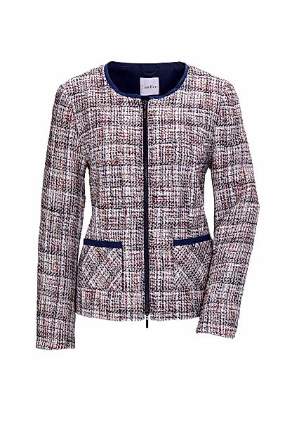 GOLDNER Jackenblazer "Edler Bouclé-Blazer mit Jeanspaspel" günstig online kaufen