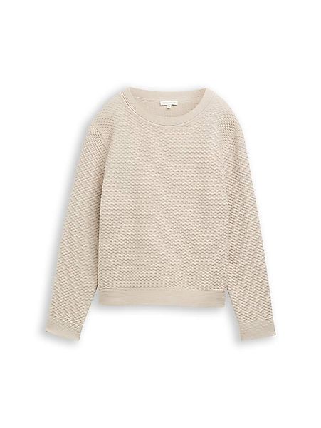 TOM TAILOR Rundhalspullover Cloud Knit Strukturierter günstig online kaufen
