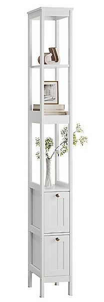 Yorbay Hochschrank Badkommode, Badezimmerschrank mit 3 Regalen & 2 Schublad günstig online kaufen