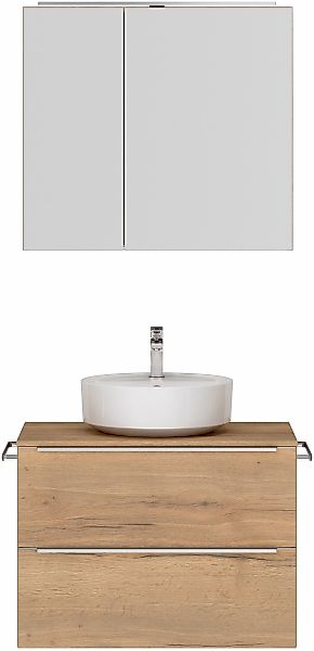 nobilia Badmöbel-Set, (2 St., vormontiert, mit Soft-Close), inkl. Spiegelsc günstig online kaufen