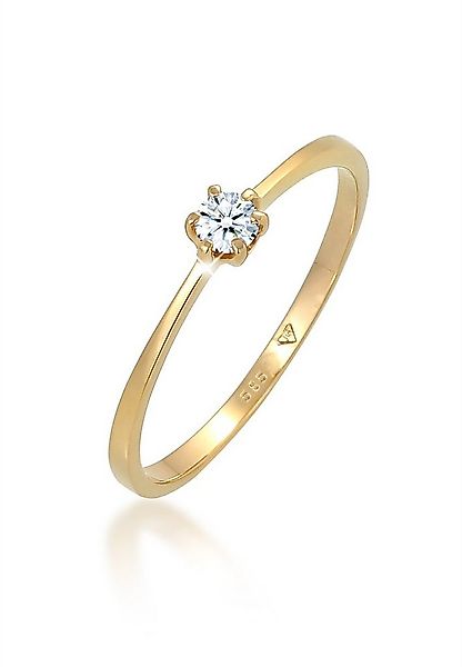 Elli DIAMONDS Verlobungsring Diamant Weiß Brillantschliff (0.11 ct) 585 Gel günstig online kaufen