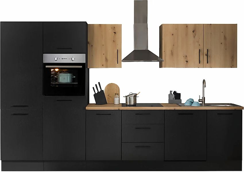 BASIC by Balculina Küchenzeile "Turin" Breite 340 cm, wahlweise mit E-Gerät günstig online kaufen