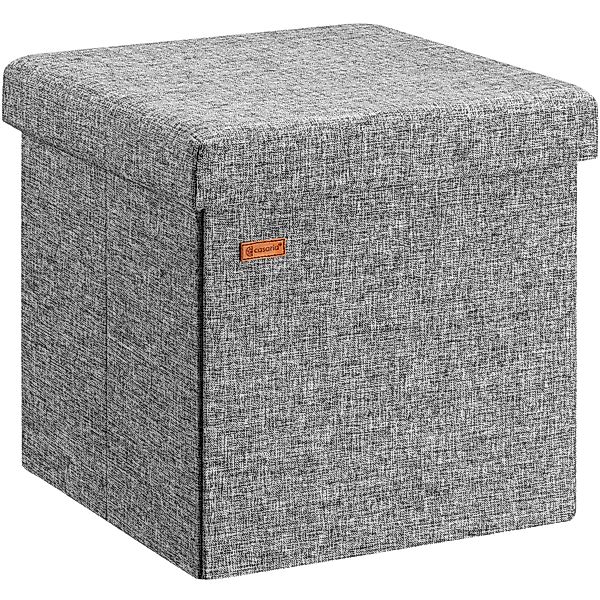 Casaria Sitzhocker, mit Stauraum Grau Faltbar günstig online kaufen