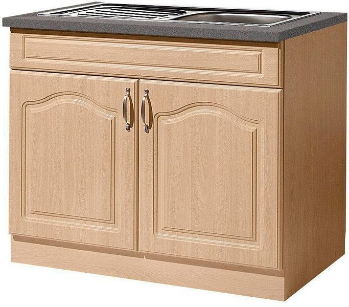 wiho Küchen Spülenschrank "Linz" 100 cm breit, in Landhaus-Optik günstig online kaufen