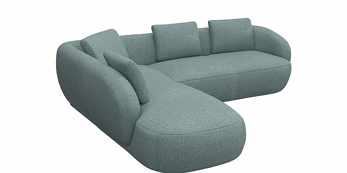 FLEXLUX Ecksofa »Torino, rund, L-Form, Sofa-Ecke mit Ottomane«, Modernes, o günstig online kaufen