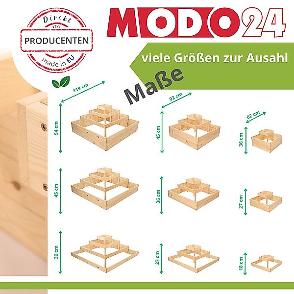 Modo24 Hochbeet ZP08 Kräuterbeet, Gartenbeet, Pflanzkasten, günstig online kaufen