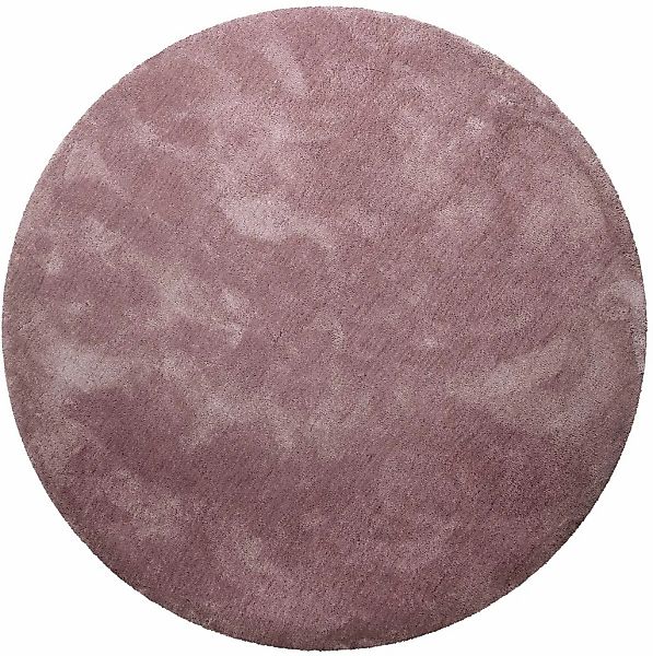 Homie Living Teppich "Pisa" rund 25 mm Höhe Hochflor, Microfaser, uni, weic günstig online kaufen
