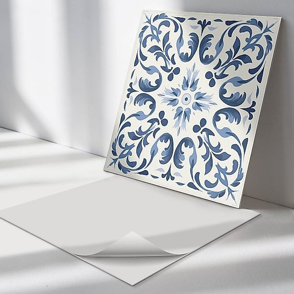 Tulup Spritzschutz Küchenrückwand Blumenmuster auf Fliesen günstig online kaufen