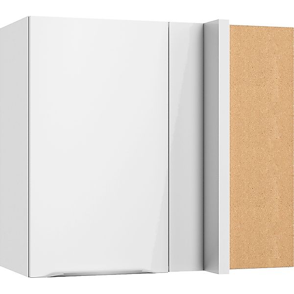 Optifit Küchen-Eckoberschrank Arvid986 80/45x 70,4x 34,9cm Weiß Glanz Weiß günstig online kaufen