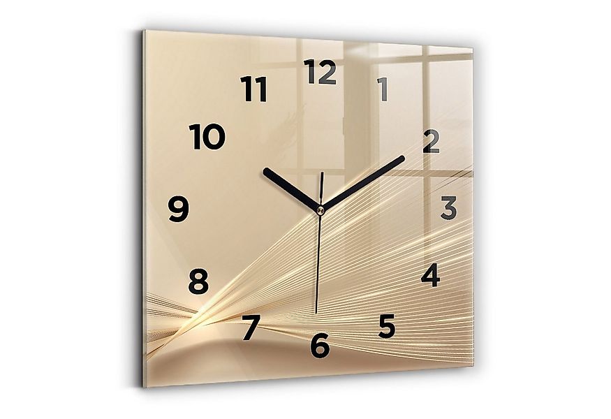 Tulup Wanduhr Rechteckige Glasuhr Abstrakte Helle Glamur-Uhr aus Gehärtetem günstig online kaufen