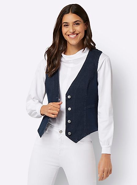 Sieh an! Jerseyweste Jeansweste günstig online kaufen
