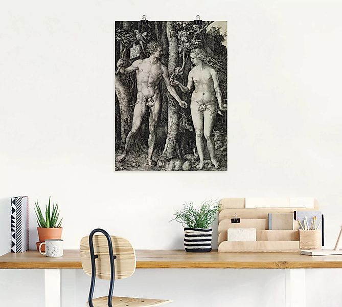 Artland Wandbild "Adam und Eva. 1504", Religion, (1 St.), als Leinwandbild, günstig online kaufen