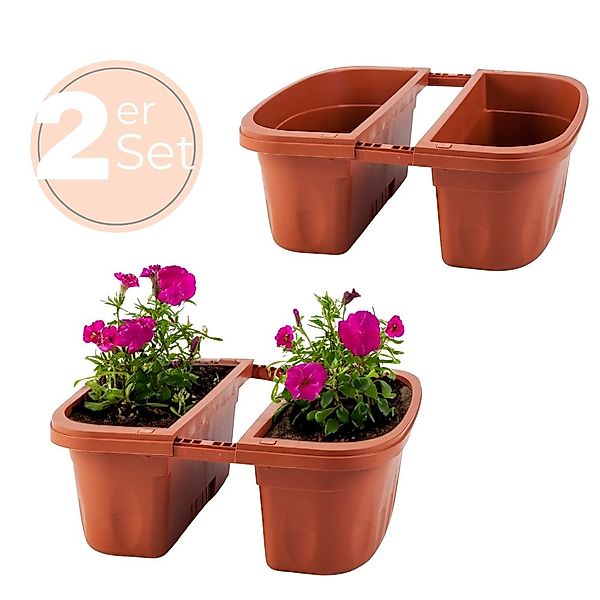 GarPet Blumenkasten 2x Blumen Kasten Beidseitig günstig online kaufen
