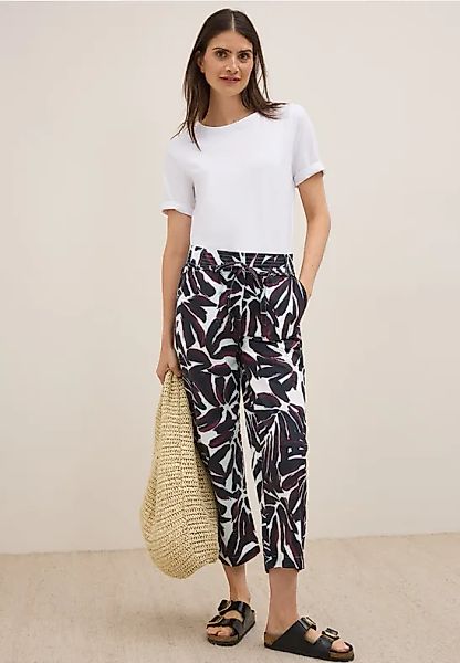Gemusterte Wide Leg Hose günstig online kaufen