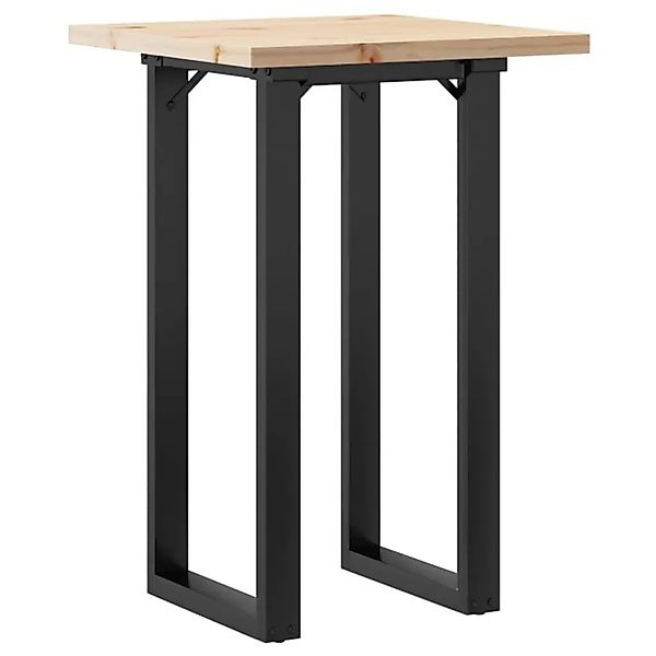 vidaXL Esstisch O-Gestell 50x50x75,5 cm Massivholz Kiefer & Gusseisen günstig online kaufen