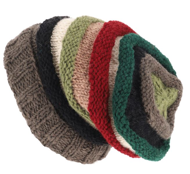 Guru-Shop Strickmütze Wollmütze aus Nepal, handgestrickte günstig online kaufen