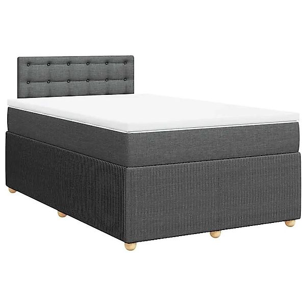 vidaXL Boxspringbett mit Matratze Dunkelgrau 120x190 cm Stoff 3289710 günstig online kaufen