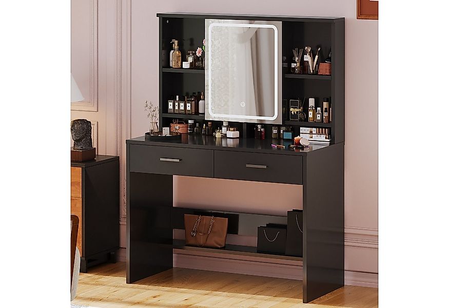 Furnicopia Schminktisch Mit LED-Beleuchtung Mit Schublade, Ablagefach, eins günstig online kaufen