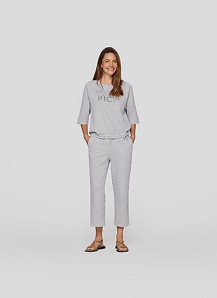 Rabe Kurzarmshirt, im Streifen-Look und mit Bindung am Saum günstig online kaufen