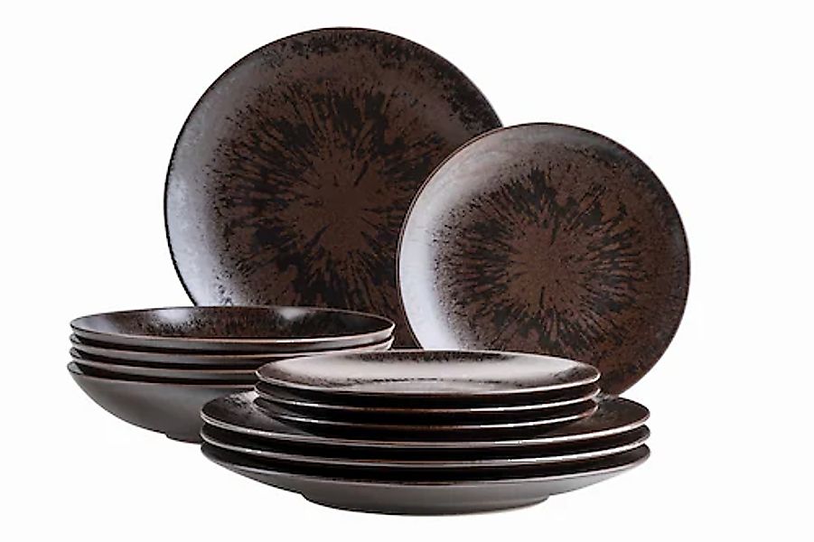 MÄSER Tafelservice »METALLIC BRONZE, aus Keramik«, (Set, 12 tlg.), Geschirr günstig online kaufen