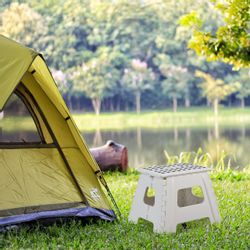 relaxdays Sitzhocker Klapphocker faltbar L, Weiß günstig online kaufen