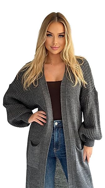Mississhop Longstrickjacke Cardigan Longstrickjacke extra lange Strickjacke günstig online kaufen