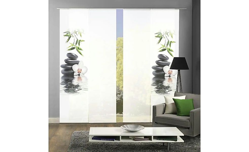 HOME WOHNIDEEN Schiebegardine "RUSKIN" Klettband 4 Stk. tlg. HxB: 245x60, i günstig online kaufen