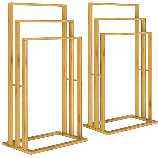 Casaria Handtuchständer, Stehend Holz 2er Set günstig online kaufen