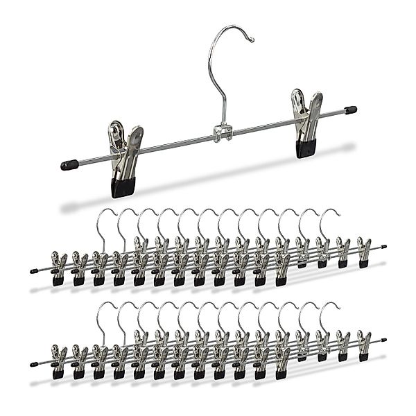 relaxdays Kleiderbügel 25er Set Hosenbügel Metall, günstig online kaufen