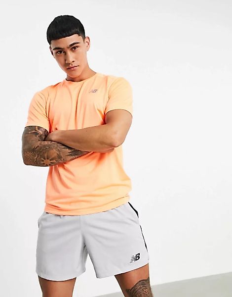 New Balance – Accelerate – Lauf-T-Shirt in Orange günstig online kaufen