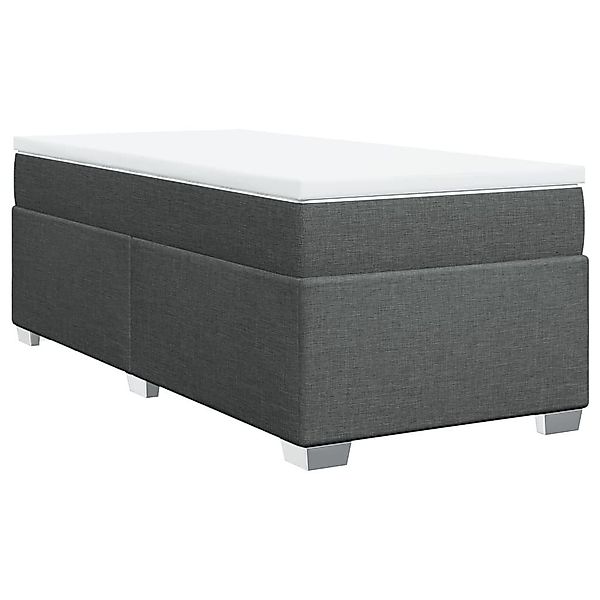 vidaXL Bett Boxspringbett mit Matratze Dunkelgrau günstig online kaufen