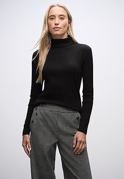 STREET ONE Langarmshirt mit Rippstruktur günstig online kaufen