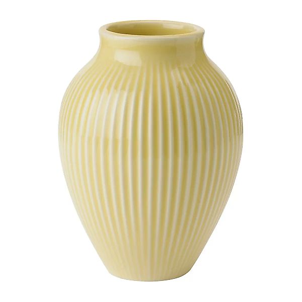 Knabstrup Vase geriffelt 12,5cm Gelb günstig online kaufen