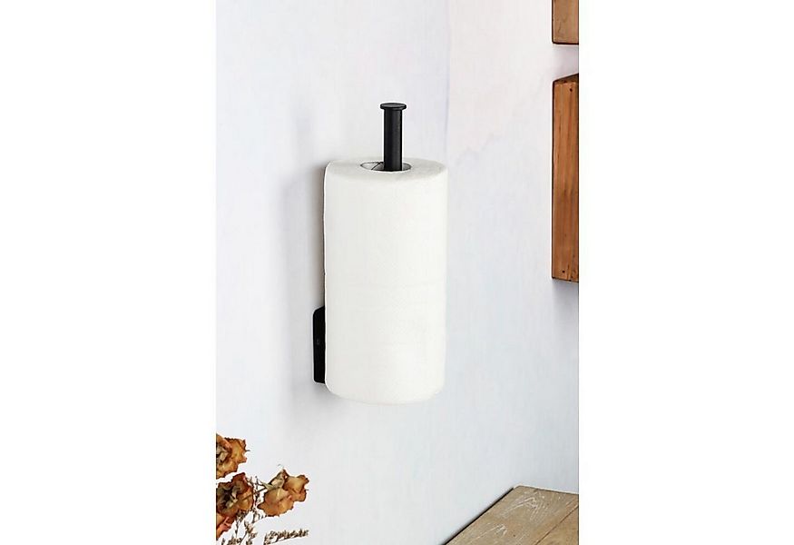 BURI Küchenrollenhalter Metall Wand-Küchenrollenhalter schwarz Papierrollen günstig online kaufen