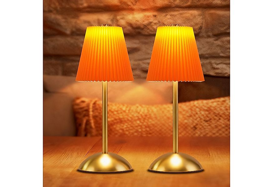 ZMH LED Tischleuchte 2er Set Akku Touch Nachttischlampe - Dimmbar 3 Farbtem günstig online kaufen
